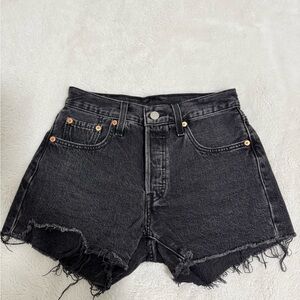 Levi's Black 501 Jean Shorts for Women